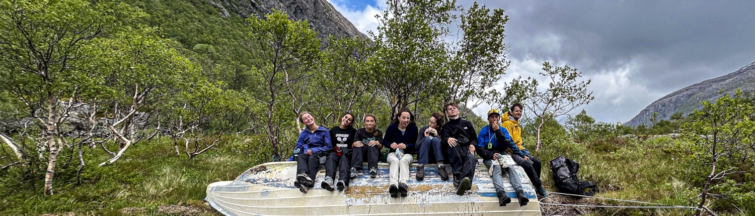 teenagers hiking in norway at summer camp teenagers hiking in norway at summer camp