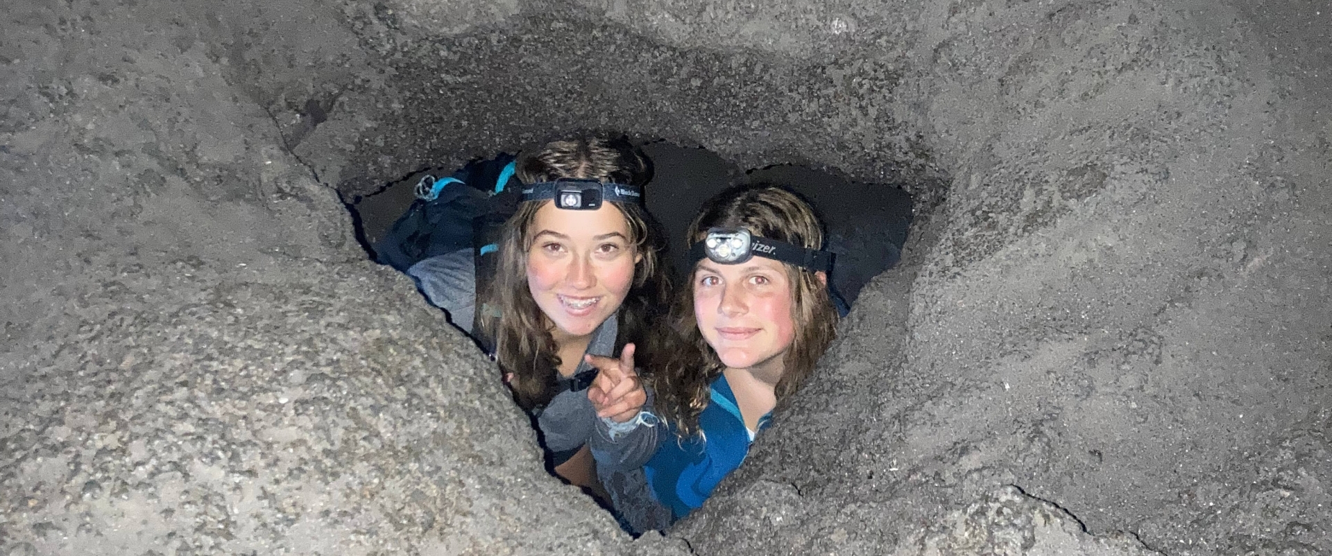 teen girls caving in washington under mount st helens at summer camp teen girls caving in washington under mount st helens at summer camp